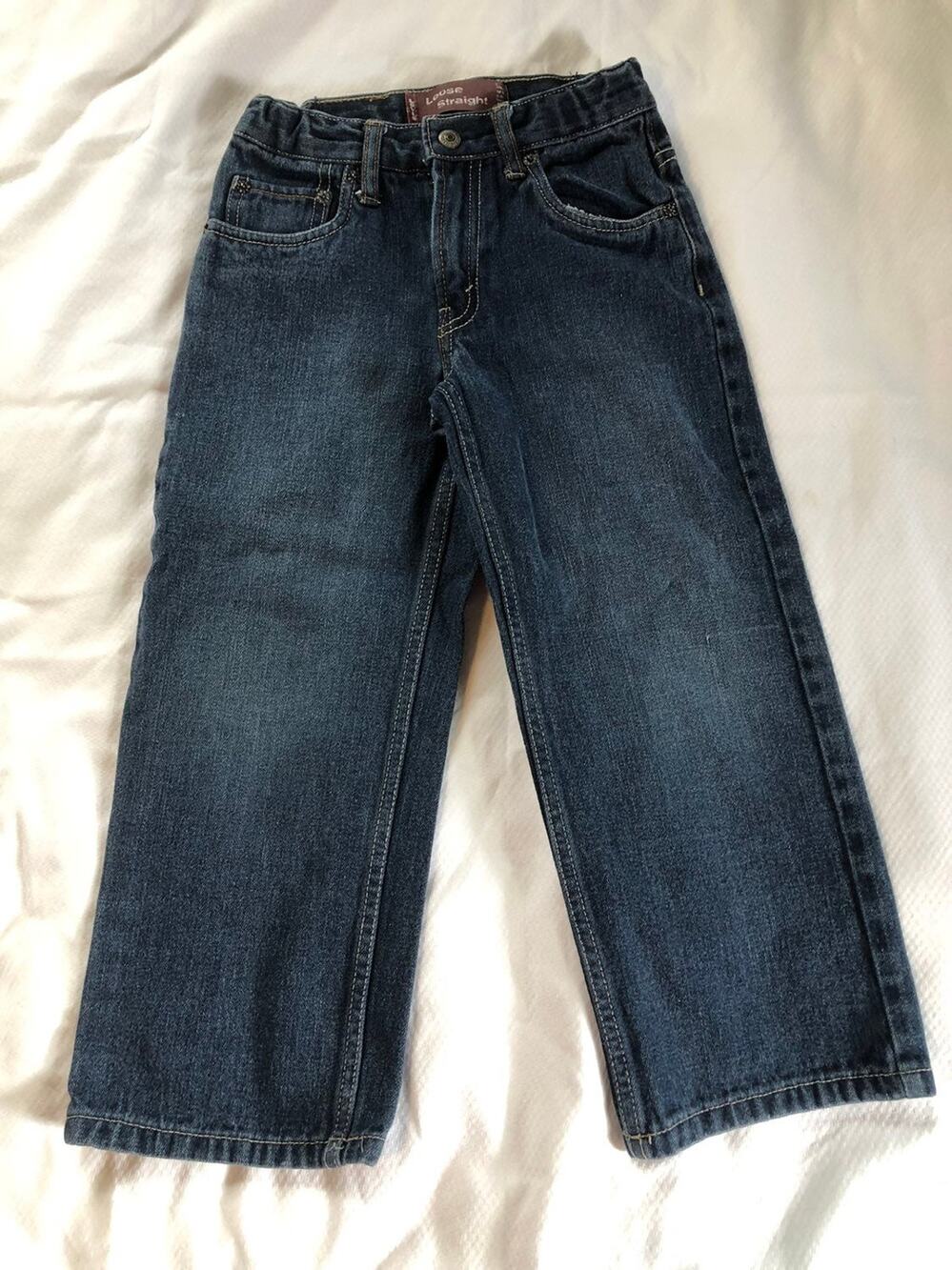 Boys Levi's loose straight fit blue jeans size 6 regular